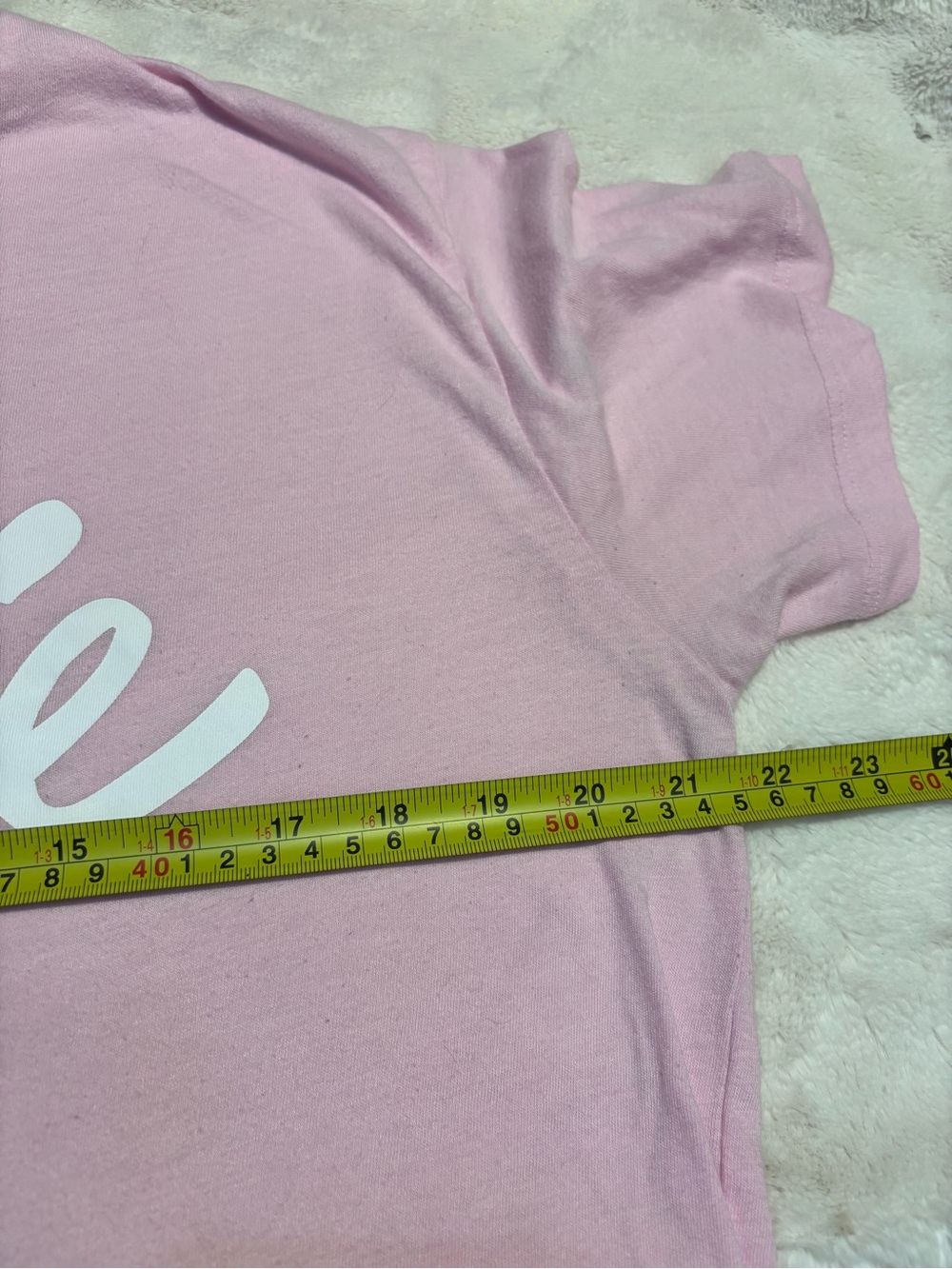 Barbie Tee XL Light Pink with White Barbie Script Logo Mattel Cotton Polyester - Picture 10 of 11